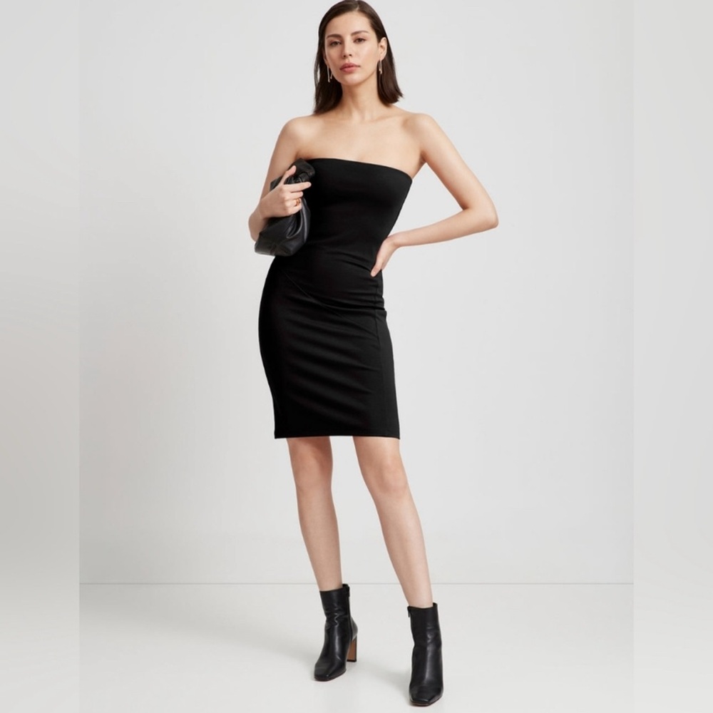 Marcella Black Strapless Dress